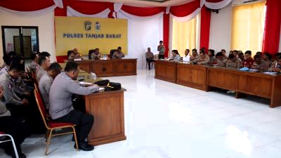 Siapkan Pengamanan Mudik Lebaran, Kapolres Tanjabbarat Adakan Rapat Latpraops Ketupat 2026