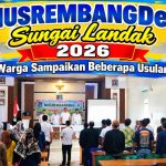 MUSRENBANGDES TAHUN 2026, WARGA DESA SUNGAI LANDAK KEC.SENYERANG USULKAN PEMBANGUNAN INFRASTRUKTUR DAN PERTANIAN