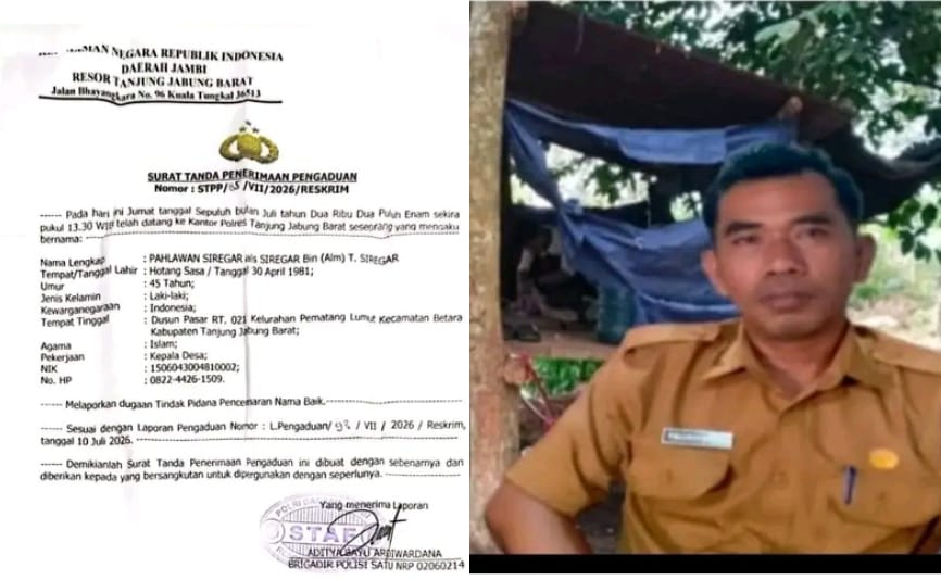 Kades Pematang Lumut Melaporkan Salah Satu Akun FB Ke Polres Atas Dugaan Pencemaran Nama Baik